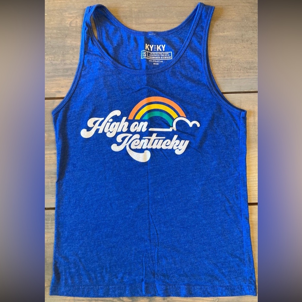 High on Kentucky Rainbow Tank Top from Kentucky for Kentucky